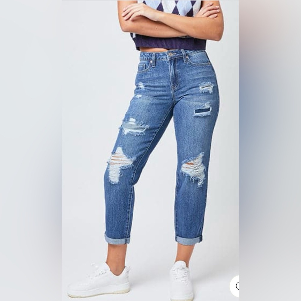 YMI WOMEN'S DREAM EASY FIT BOYFRIEND JEANS